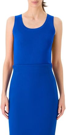 Akris Silk Sweater Tank in Lapis Blue at Nordstrom, Size 10