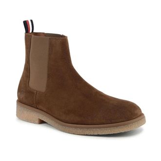 Tommy Hilfiger Chelsea Boots, male, Brown, 7 UK, Brown Suede Leather Chelsea Boots