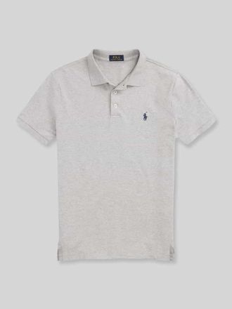 Polo Ralph Lauren Regular Fit Poloshirt aus Baumwoll-Mix in Hellgrau Melange, Gr&ouml;&szlig;e XXL