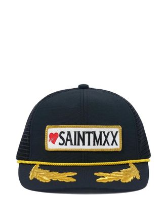 Saint Mxxxxxx logo-appliqué cap - men - Cotton - One Size - Black