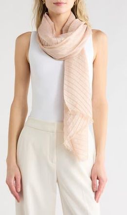 Nordstrom Rack Wide Pleated Scarf in Champagne at Nordstrom Rack