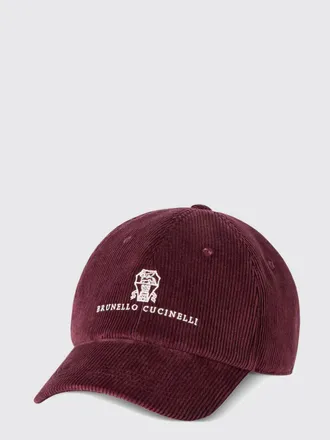 Brunello Cucinelli Cappello da baseball in velluto a coste di cotone e cashmere