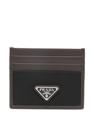 Prada logo-plaque card holder - Black