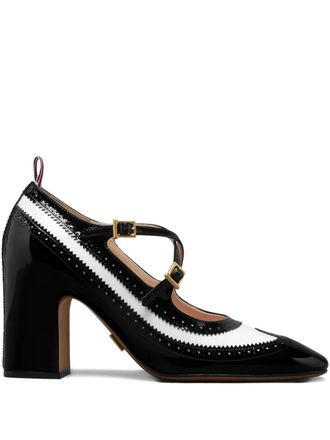 Thom Browne 75 mm pumps met gekruiste bandjes - Zwart