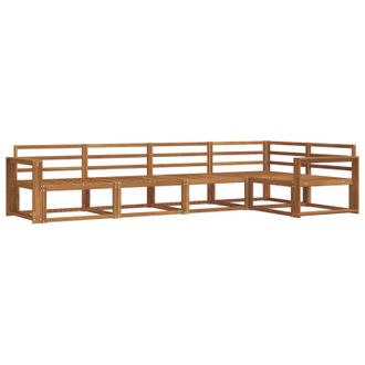 vidaXL Conjunto De Sof&aacute;s De Exterior 5 Pcs Natural Vidaxl