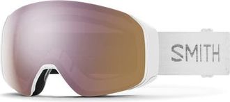Smith 4D MAG 154mm Snow Goggles in White Chunky Knit /Rose Gold at Nordstrom
