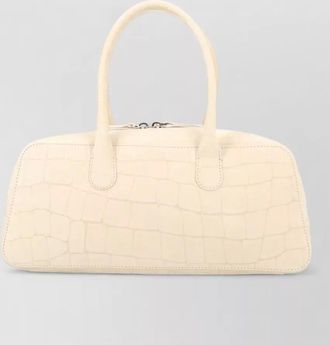 Loulou Studio croc embossed shoulder bag top handles