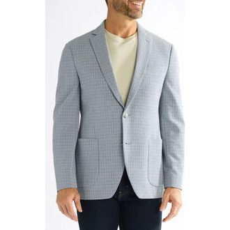 The Savile Row Company Seersucker Check Sport Coat in Grey at Nordstrom Rack, Size 38 Regular