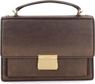 Golden Goose Structured Rectangular Gold Clasp Handbag