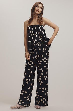 Maeve The Brooklin Printed Wide-Leg Pull-On Pants