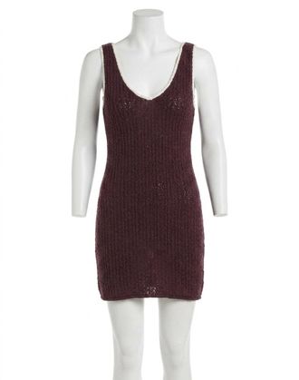 Z Supply Sorolla Crochet Cover Up Dress In Chocolate Cherry