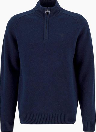 Barbour Mens Barbour Grangetown Half-Zip Jumper - Navy - Size: 40