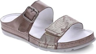 Revere Comfort Shoes Womens Palma Slide Sandals In Taupe