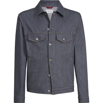 Brunello Cucinelli Denim four-pocket jacket in Medium Grey at Nordstrom, Size 52 It
