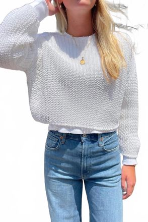 Forte_Forte Gummy Organic Cotton Blend Rib Knit Sweater In White