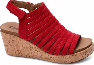 Corkys Footwear Womens Oopsie Daisy Wedges In Red