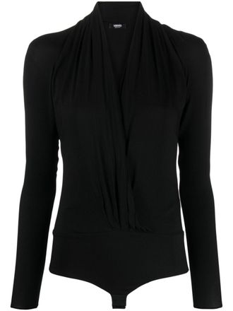 Versace Gedrapeerde body - Zwart