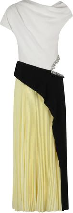 SIMKHAI Abito midi Andromeda con cristalli - Bianco