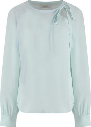 St. John ST. John, Overhemden, Dames, Blauw, S, Zijden Blouse