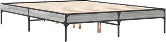 vidaXL Bed Frame without Mattress Grey Sonoma 120x190 cm Small Double Vidaxl