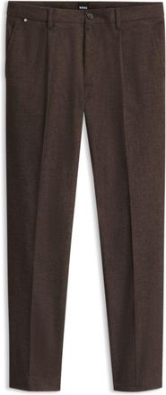 BOSS Modern-fit pants in stretch melange fabric