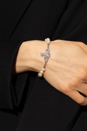 Vivienne Westwood Bracelet With Logo, Womens, Silver