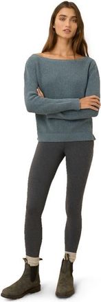 Pact Luxe Knit Boatneck Sweater in River Rock Heather at Nordstrom, Size Medium
