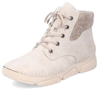 Rieker Winterboots RIEKER, Damen, Gr. 39, beige (creme), Filz, Lederimitat, Schuhe Winterboots, mit weichem Filzrand