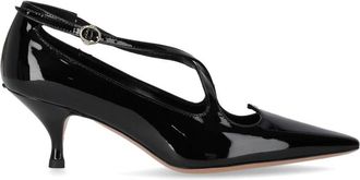 A.Bocca Hartvormige Opening Lakleren Pump - Dames - Pumps - Zwart - 41 EU - Leer - Schoenen