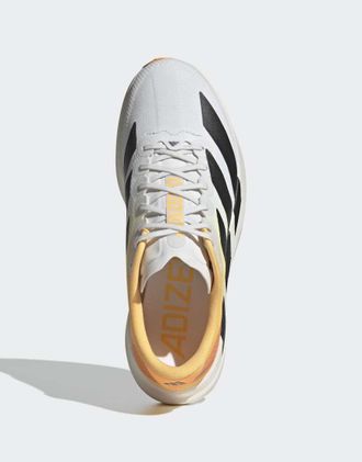 adidas adidas Performance - Adizero Evo SL - Sneakers bianche e nere con dettagli arancioni-Bianco
