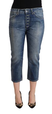 Dondup Washed Mid Waist Capri Womens Jeans