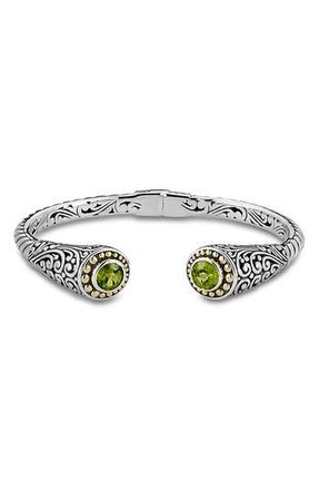 Samuel B. Tipped Two-Tone Bangle in Green at Nordstrom Rack