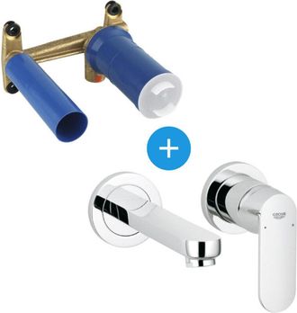 GROHE Eurosmart Cosmopolitan Set Mezclador De Pared Para Lavabo Cromo Tama&ntilde;o S + Cuerpo (19381000-set)