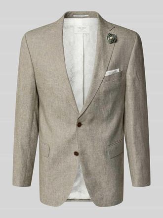 Carl Gross Carl Gross Sakko mit Applikation Modell Tannon in Hellbraun, Gr&ouml;&szlig;e 25