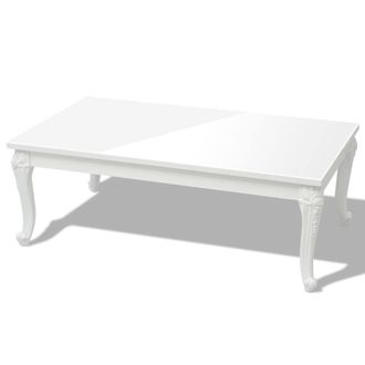 Berkfield Home Coffee Table 115x65x42 cm High Gloss White | Size: 115 x 65 x 42 cm