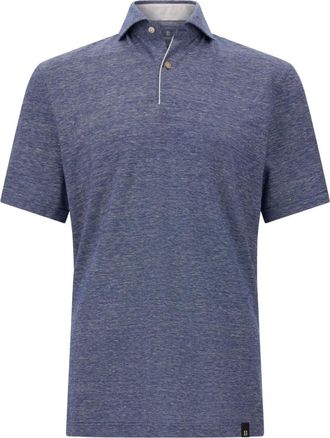 Boggi Milano Polo in lino e cotone - Blu