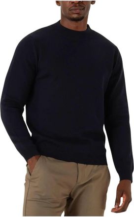 Dstrezzed Mocknek Trui voor Heren - Heren - Ronde hals truien - Blauw - S - Wol - Truien & Vesten