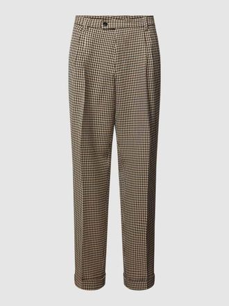 HUGO BOSS Slim Fit Anzughose mit B&uuml;gelfalten Modell Fraye in Beige, Gr&ouml;&szlig;e 52