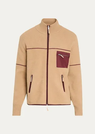 Guest In Residence Louis Felted Wool-Cashmere Zip-Front Jacket