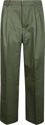 Amaranto Pantalone Cuciture Laterali - Heren - Straight fit broeken - Groen - S - Broeken