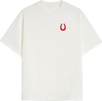 Jil Sander T-shirt met ronde hals en borduurwerk - Beige