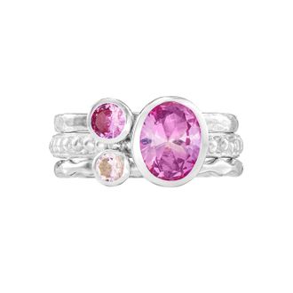 Dower & Hall Blush Twinkle Stacking Rings