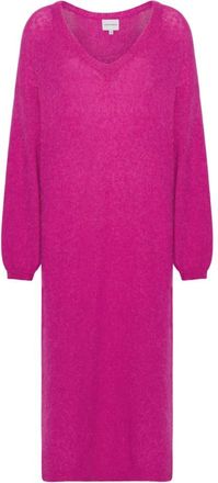 Americandreams Silja Dress - Dames - Kleedjes - Roze - ONE Size - Wol - Kleedjes