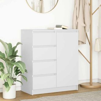Berkfield Home Sideboard with Drawers White 71x35x84 cm Engineered Wood | Size: 71 x 35 x 84 cm