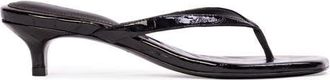 Black Suede Studio Kendal 35 Croc Sandal in Black Croc Patent Leather at Nordstrom, Size 40