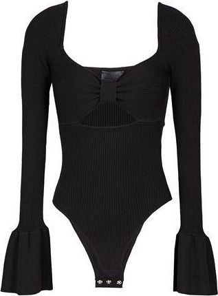 8 by YOOX RIBBED-KNIT LONG-SLEEVE BODYSUIT