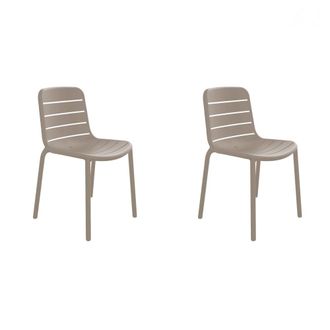 Resol Sillas gina pl&aacute;stico beige (pack de 2)