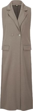 Riani Lange Scuba Waistcoat - Dames - Gillet - Bruin - 2XL - Polyester - Kostuums