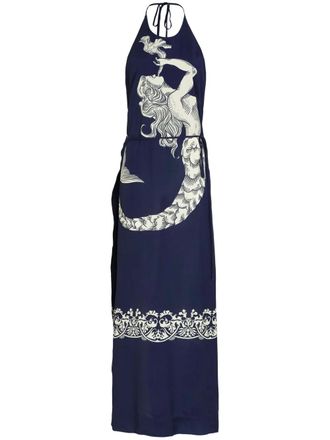 Osklen Jurk met print - Blauw