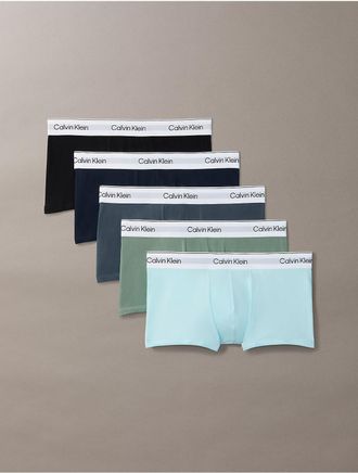 Calvin Klein Mens Icon Cotton Stretch 5-Pack Low Rise Trunk - Multi - XL